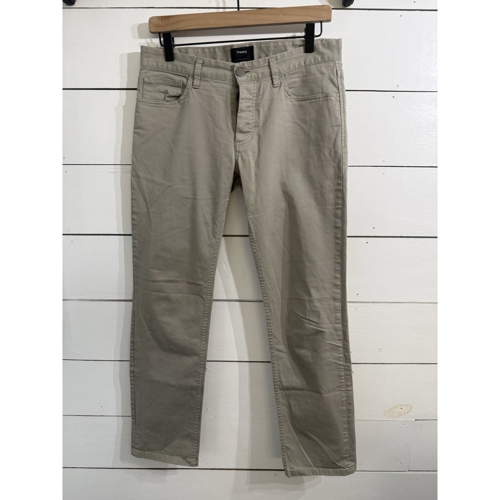 Theory Haydin Straight Slim Fit 5-Pocket Pant Stretch Cotton Men's‎ Size 30 Tan